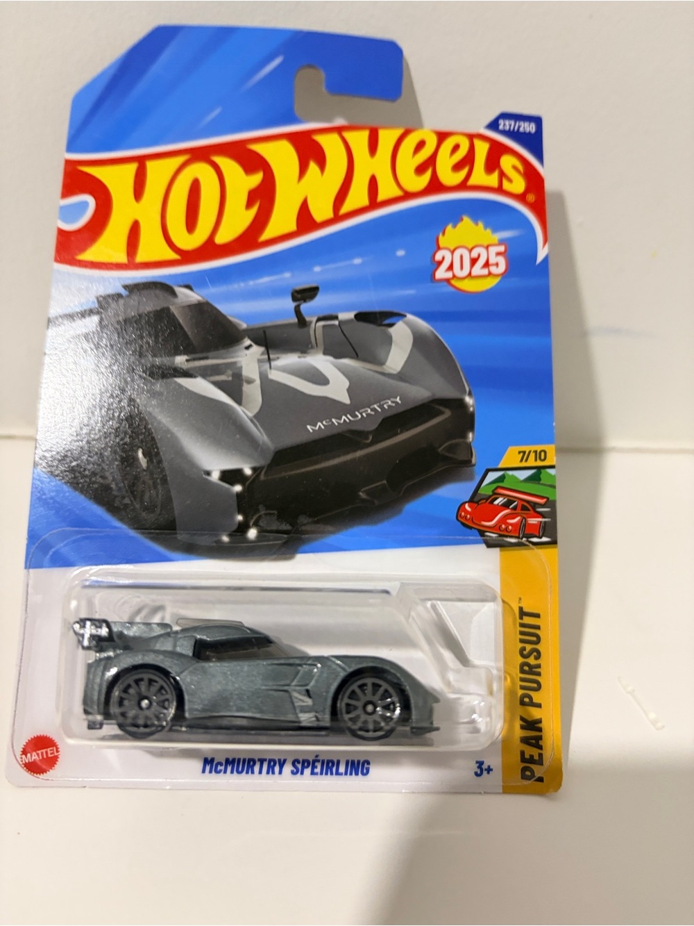 Hot Wheels McMurtry Speirling Toy Car - Metallic Gray